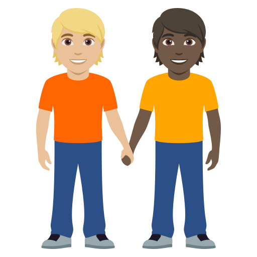 Pessoas De Mãos Dadas: Pele Morena Clara, Pele Escura para JoyPixels 10.0