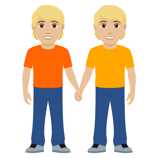 Люди, що тримаються за руки: світлий тон шкіри для JoyPixels 10.0