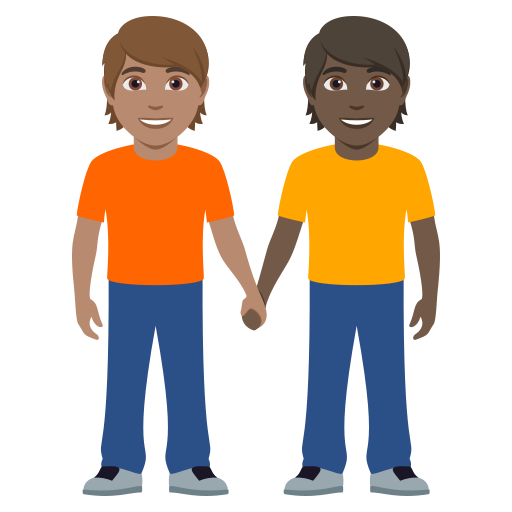 Pessoas De Mãos Dadas: Pele Morena, Pele Escura para JoyPixels 10.0
