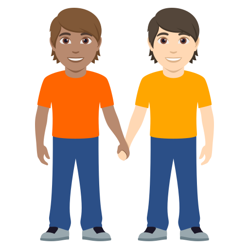 Pessoas De Mãos Dadas: Pele Morena, Pele Clara para JoyPixels 10.0