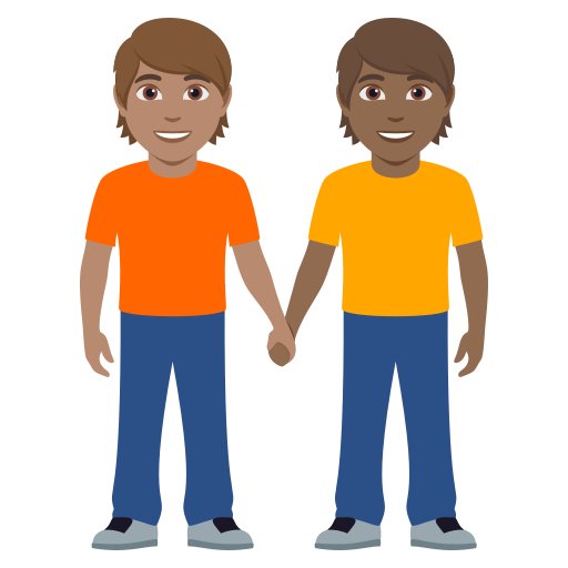 Pessoas De Mãos Dadas: Pele Morena, Pele Morena Escura para JoyPixels 10.0