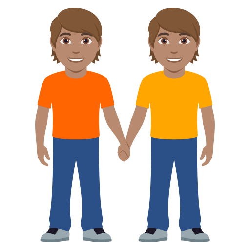 Люди, що тримаються за руки: середній тон шкіри для JoyPixels 10.0