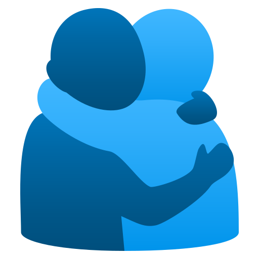 Обнимающиеся люди для JoyPixels 10.0