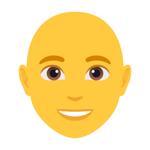 Взрослый: без волос для JoyPixels 10.0