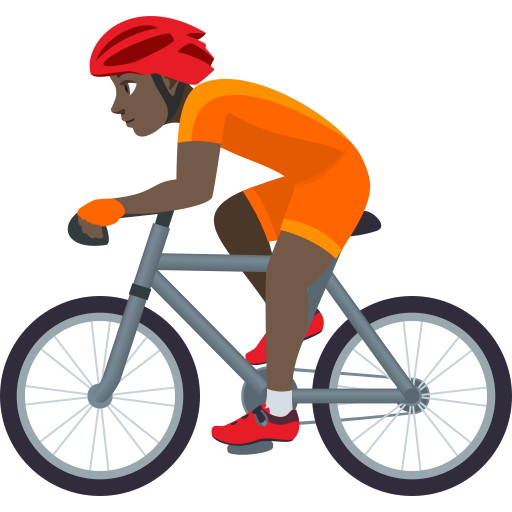 Велосипедист: дуже темний тон шкіри для JoyPixels 10.0