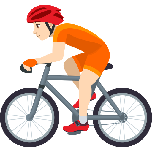 Ciclista: Pele Clara para JoyPixels 10.0