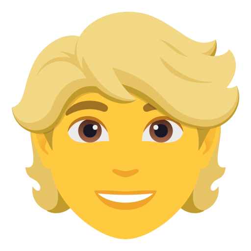 Людина зі світлим волоссям для JoyPixels 10.0