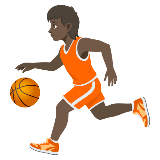 Баскетболист: очень темный тон кожи для JoyPixels 10.0