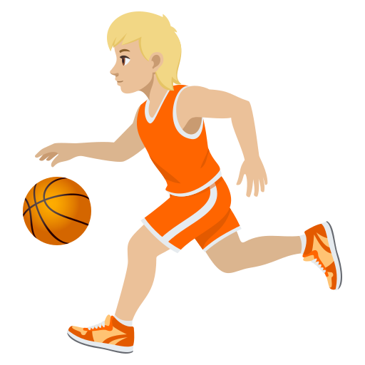 Pessoa Jogando Basquete: Pele Morena Clara para JoyPixels 10.0