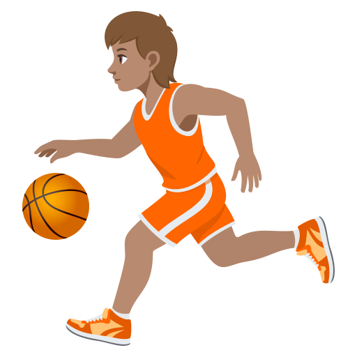 Pessoa Jogando Basquete: Pele Morena para JoyPixels 10.0