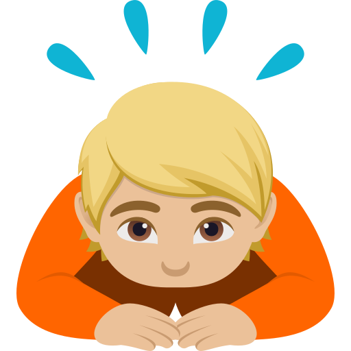 Orang menunduk: ton kulit sederhana cerah untuk JoyPixels 10.0