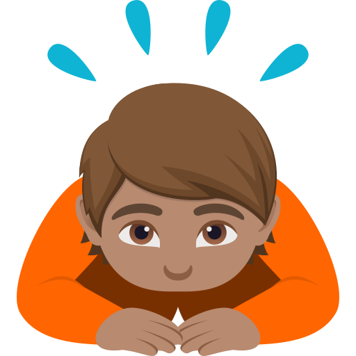 Orang menunduk: ton kulit sederhana untuk JoyPixels 10.0