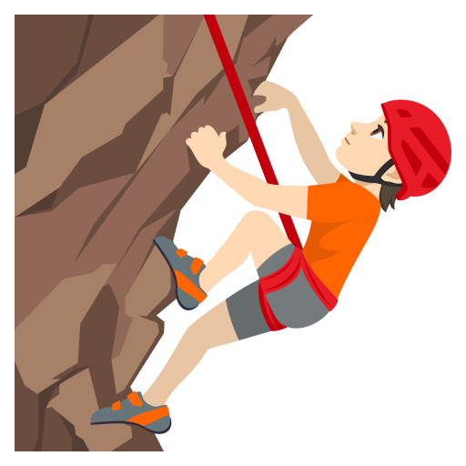 Pessoa Escalando: Pele Clara para JoyPixels 10.0