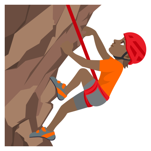 Pessoa Escalando: Pele Morena Escura para JoyPixels 10.0