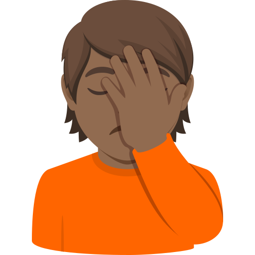 Pessoa Decepcionada: Pele Morena Escura para JoyPixels 10.0