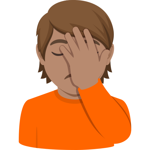 Pessoa Decepcionada: Pele Morena para JoyPixels 10.0