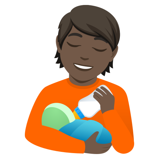 Pessoa Alimentando Bebê: Pele Escura para JoyPixels 10.0