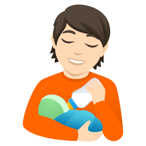 Pessoa Alimentando Bebê: Pele Clara para JoyPixels 10.0