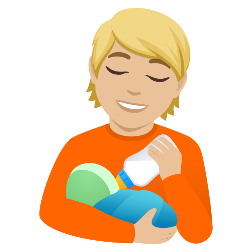 Кормящий человек: светлый тон кожи для JoyPixels 10.0