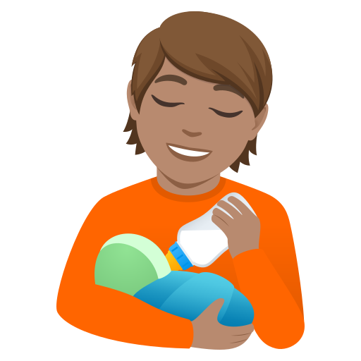 Pessoa Alimentando Bebê: Pele Morena para JoyPixels 10.0