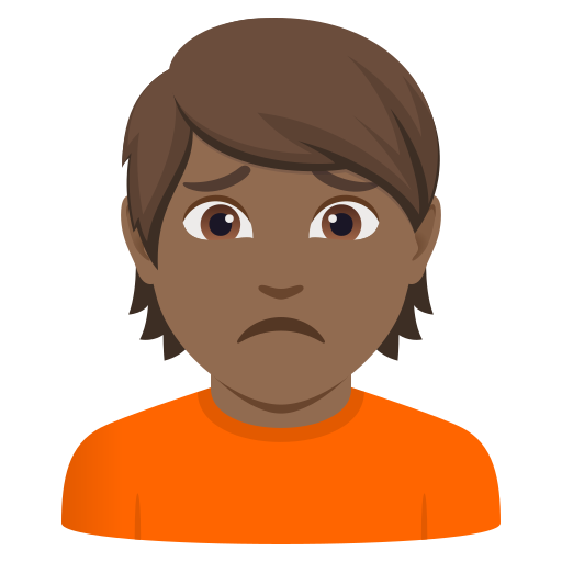 Franzindo A Sobrancelha: Pele Morena Escura para JoyPixels 10.0