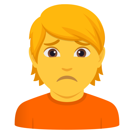 Нахмурившийся человек для JoyPixels 10.0