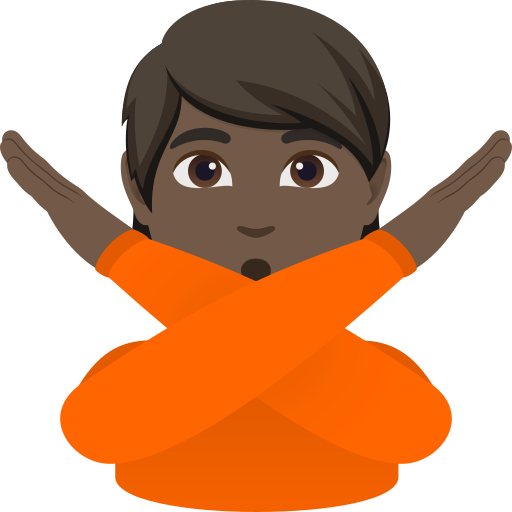 Pessoa Fazendo Gesto De “Não”: Pele Escura para JoyPixels 10.0