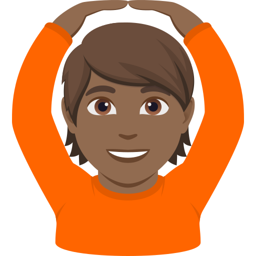 Pessoa Fazendo Gesto De “Ok”: Pele Morena Escura para JoyPixels 10.0