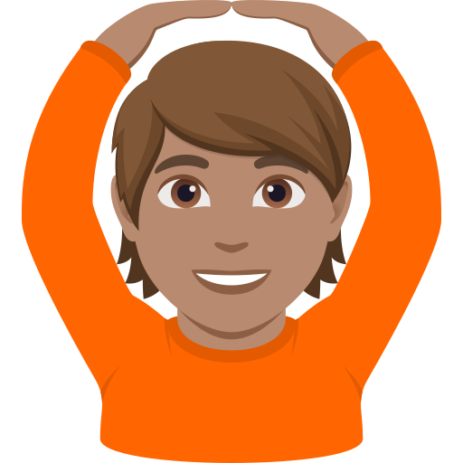 Pessoa Fazendo Gesto De “Ok”: Pele Morena para JoyPixels 10.0