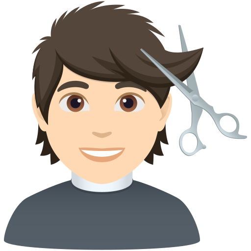 Pessoa Cortando O Cabelo: Pele Clara para JoyPixels 10.0