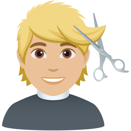 Pessoa Cortando O Cabelo: Pele Morena Clara para JoyPixels 10.0