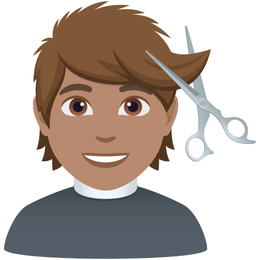 Pessoa Cortando O Cabelo: Pele Morena para JoyPixels 10.0