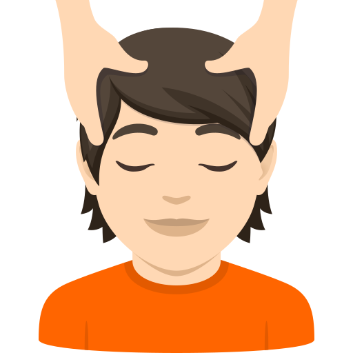 Людині масажують обличчя: дуже світлий тон шкіри для JoyPixels 10.0