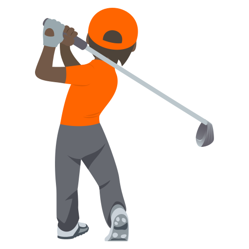 Golfista: Pele Escura para JoyPixels 10.0