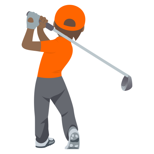 Golfista: Pele Morena Escura para JoyPixels 10.0