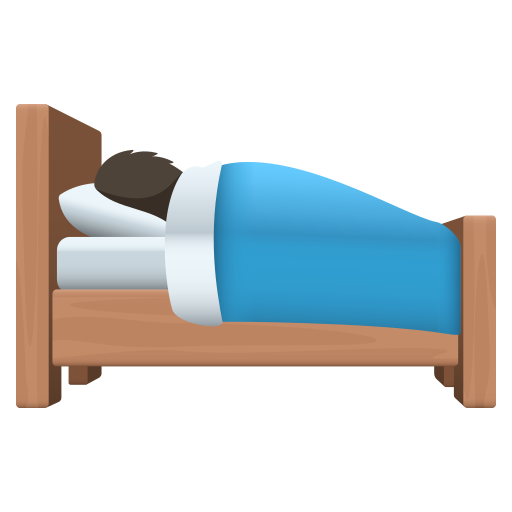 Pessoa Deitada Na Cama: Pele Escura para JoyPixels 10.0