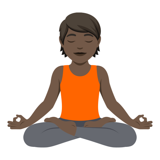 Pessoa Na Posição De Lótus: Pele Escura para JoyPixels 10.0