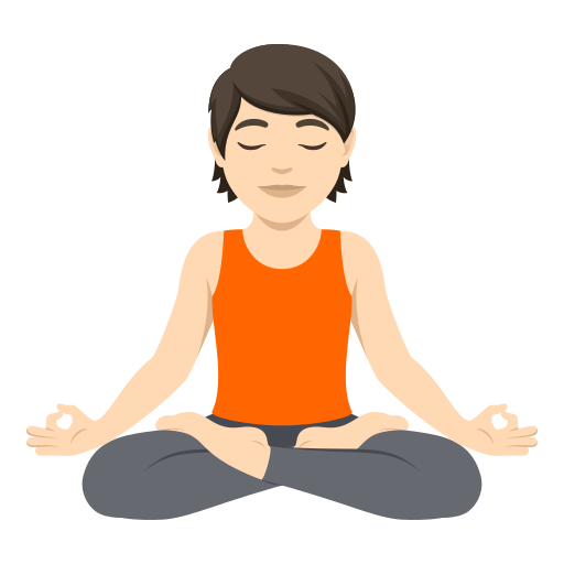 Pessoa Na Posição De Lótus: Pele Clara para JoyPixels 10.0