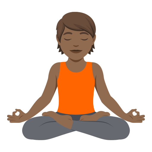 Людина в позі лотоса: темний тон шкіри для JoyPixels 10.0