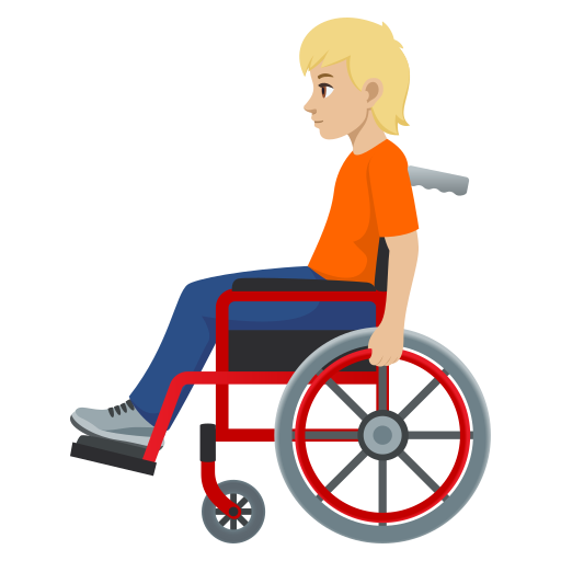 Pessoa Em Cadeira De Rodas Manual: Pele Morena Clara para JoyPixels 10.0