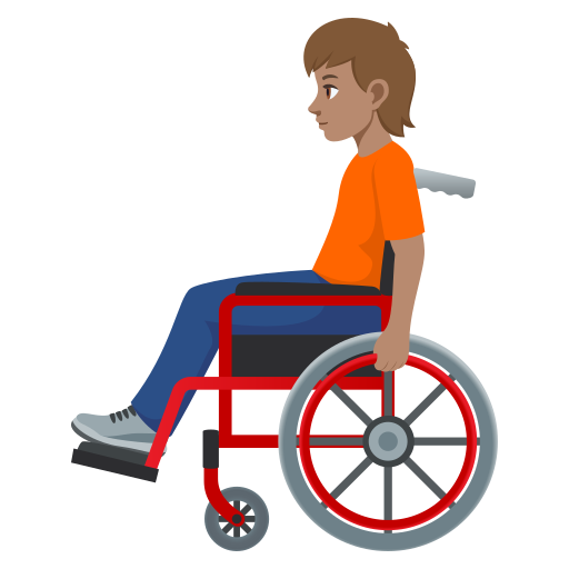 Pessoa Em Cadeira De Rodas Manual: Pele Morena para JoyPixels 10.0