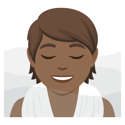 Людина в лазні: темний тон шкіри для JoyPixels 10.0