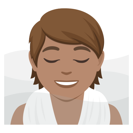 Pessoa Na Sauna: Pele Morena para JoyPixels 10.0