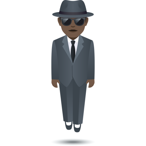 Pessoa De Terno Levitando: Pele Escura para JoyPixels 10.0