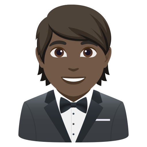 Pessoa De Smoking: Pele Escura para JoyPixels 10.0