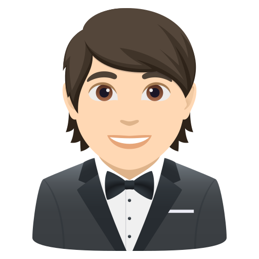 Pessoa De Smoking: Pele Clara para JoyPixels 10.0