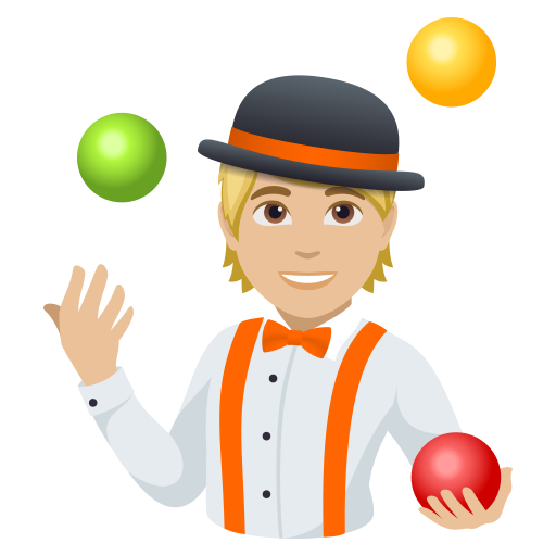 Malabarista: Pele Morena Clara para JoyPixels 10.0