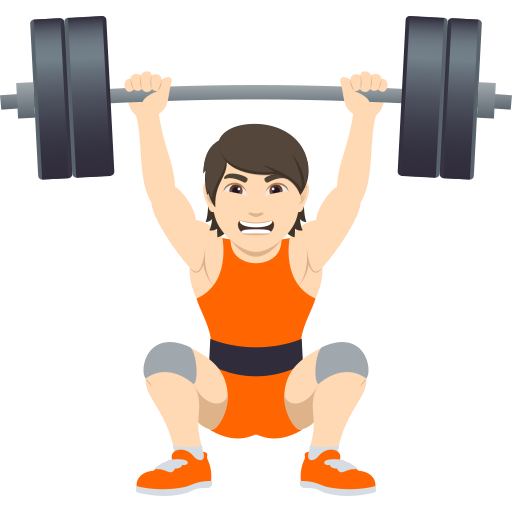 Pessoa Levantando Peso: Pele Clara para JoyPixels 10.0