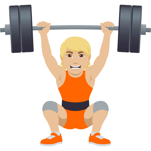 Pessoa Levantando Peso: Pele Morena Clara para JoyPixels 10.0