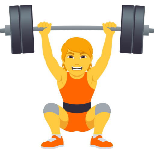 Person Lifting Weights for JoyPixels 10.0